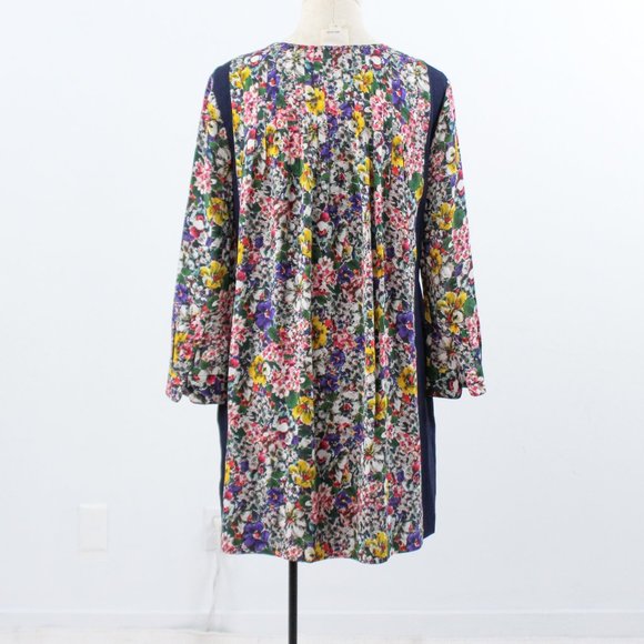 Band of Outsiders S/M Easter Dress Silk Floral Print Relaxed Tent Sundress - Picture 8 of 14